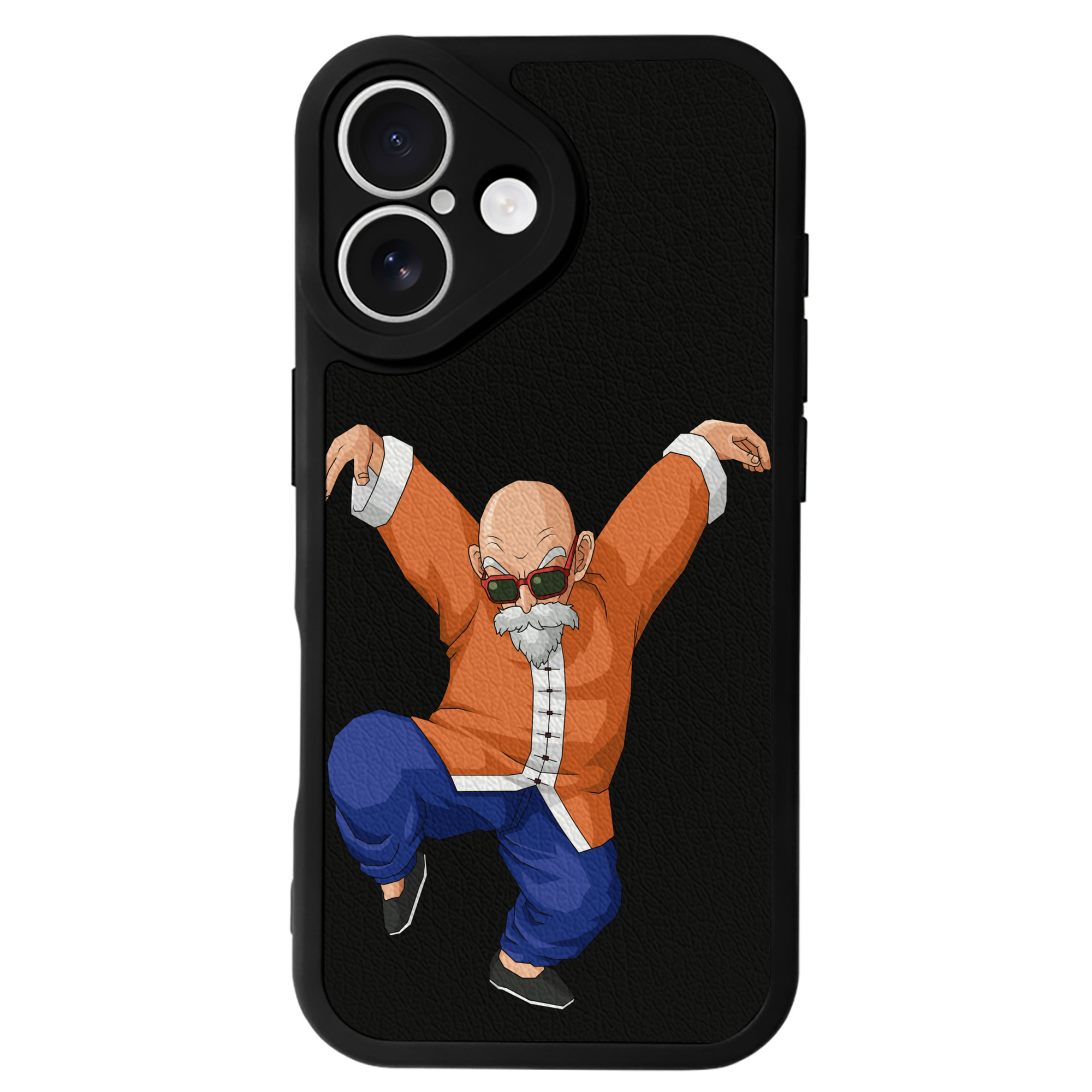 （画像用） ドラゴンボール 亀仙人（かめせんにん） DRAGON BALL Master Roshi Kame Sennin 【iPhone 16シリーズ対応】シリコンスマホケース（レザー調） 材質：シリコン